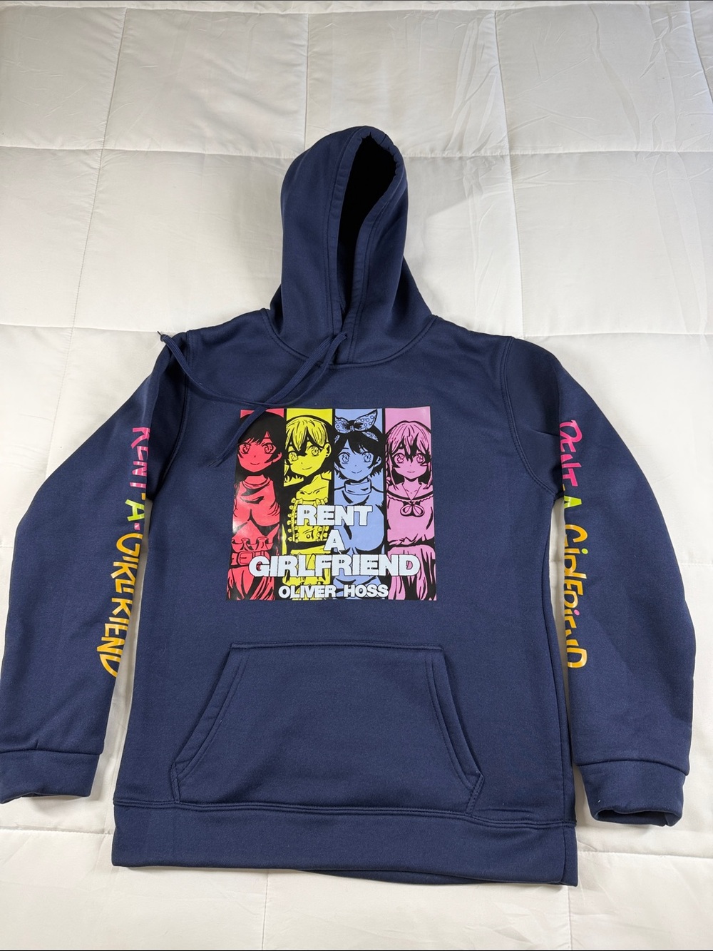 Unbranded Navy 'Rent A Girlfriend' Graphic Crewneck Hoodie Hoodie